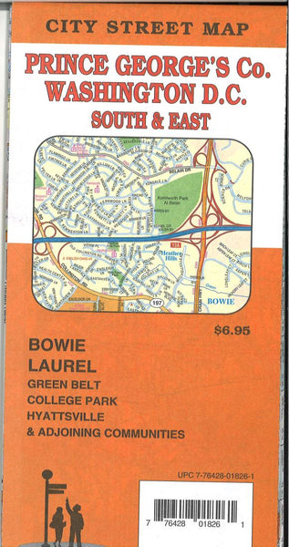 Prince George's County / Washington DC South East, Maryland Street Map GM Johnson