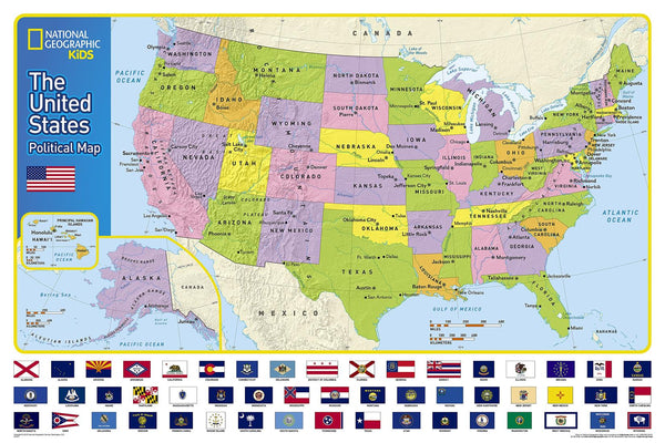 The United States for Kids [Laminated] (National Geographic Reference Map) National Geographic Maps