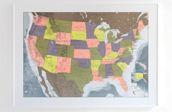 USA Map - Version 2 - Paper Future Map Company