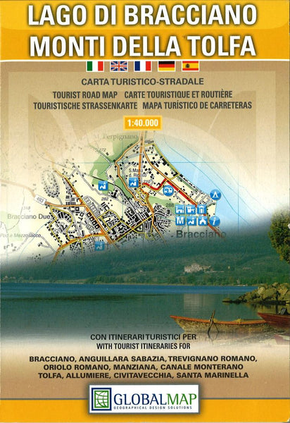 Lago Di Bracciano : Monti Della Tolfa : carta turistico-stradale Litografia Artistica Cartografica