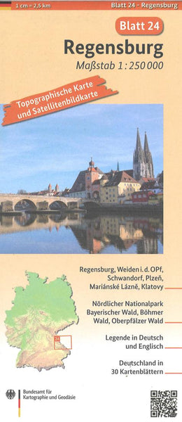 Regensburg 1:250 000, blatt 24 Bundesamt für Kartographie und Geodäsie