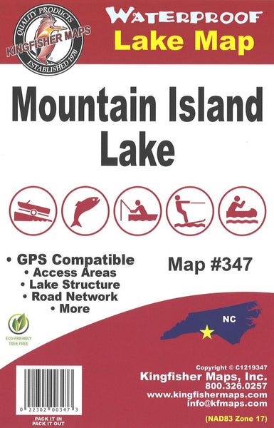 Mountain Island Waterproof Map Kingfisher Maps, Inc.