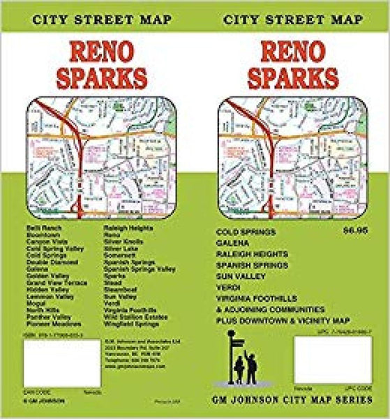 Reno : Sparks : city street map GM Johnson