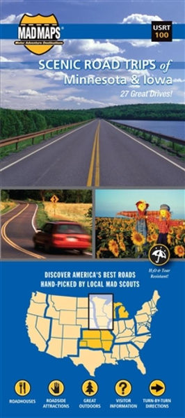 Scenic road trips of Minnesota & Iowa MAD Maps