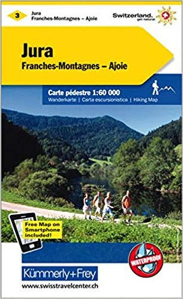 Jura : Switzerland Hiking Map #3 Hallwag Kummerly Frey AG