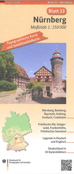 Nürnberg 1:250 000, blatt 23 Bundesamt für Kartographie und Geodäsie