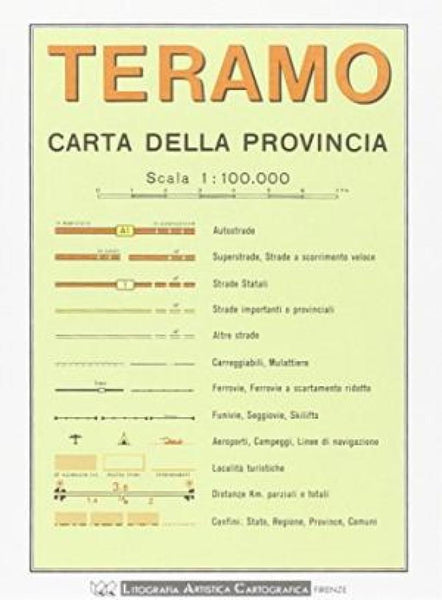 Teramo : cart della provincia : scala 1:100.000 Litografia Artistica Cartografica
