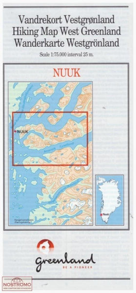 Nuuk, Greenland Hiking Map 1:75,000 Greenland Tourism