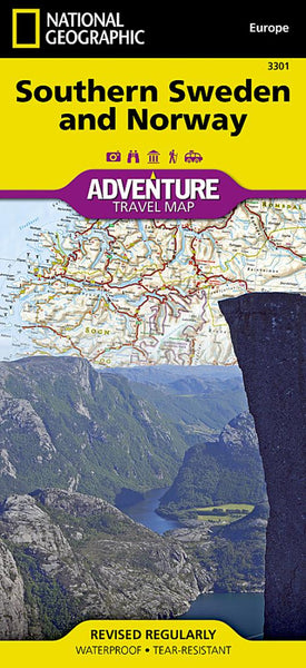 Sweden, Southern, and Norway Adventure Map 3301 National Geographic Maps