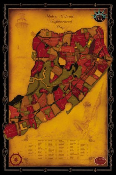 Staten Island Neighborhood Map : All 75 Seaworthy Neighborhoods   Asail on Their Terrestrial Ship Big Stick