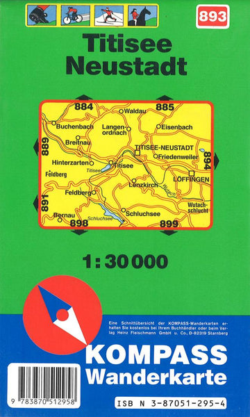 Titisee - Neustadt Hiking Map Kompass