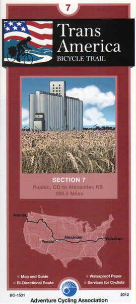 TRANSAMERICA BICYCLE TRAIL #7 : Pueblo, Colorado - Alexander, Kansas Adventure Cycling Association