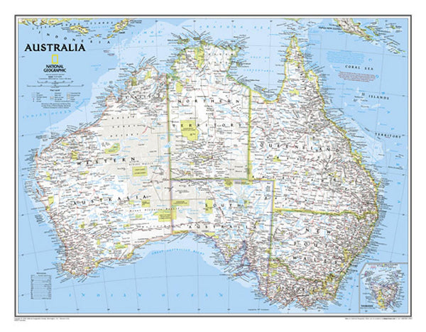 Australia Classic Wall Map [Laminated] National Geographic Maps