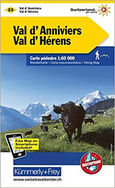 Val d'Anniviers : Switzerland Hiking Map #23 Hallwag Kummerly Frey AG