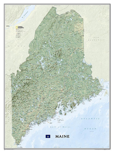 Maine Wall Map (Tubed) National Geographic Maps