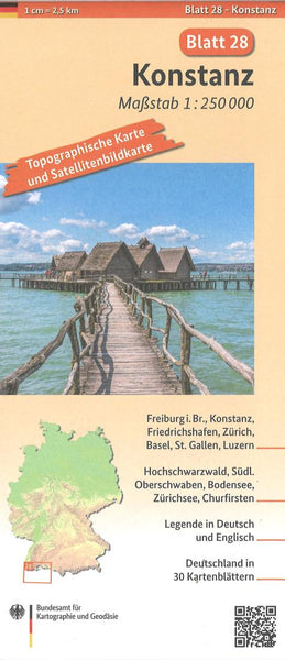 Konstanz 1:250 000, blatt 28 Bundesamt für Kartographie und Geodäsie
