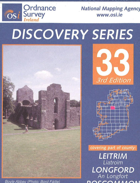 Leitrim, Longford, Roscommon, Sligo, Ireland Discovery Series #33 Ordnance Survey (Ireland)