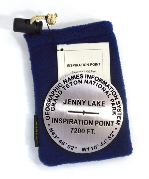 Jenny Lake & Inspiration Point, Grand Teton National Park, Wyoming paperweight Geo-Situ