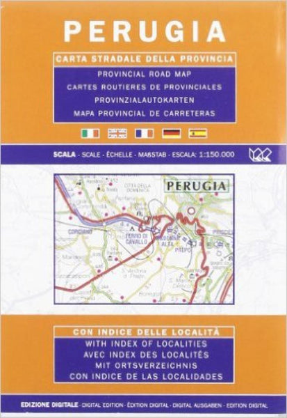 Perugia : carta stradale della provincia Litografia Artistica Cartografica