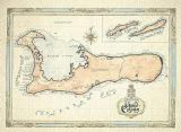 Cuba Antique-Style Wall Map One Treasure Limited