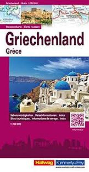 Griechenland = Grèce Road Map Hallwag Kummerly Frey AG