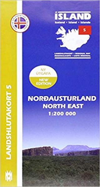 North East Iceland, Regional Map 5 - 1:200,000 Mál og menning