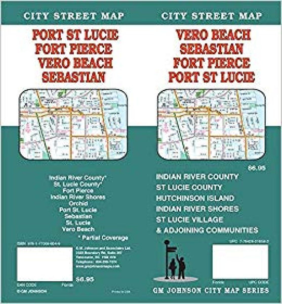 Vero Beach, Sebastian, Fort Pierce, & Port St. Lucie Street Map GM Johnson