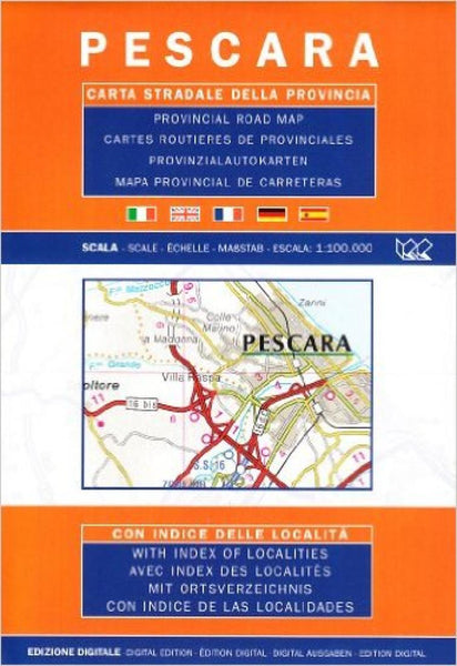 Pescara : carta stradale della provincia Litografia Artistica Cartografica