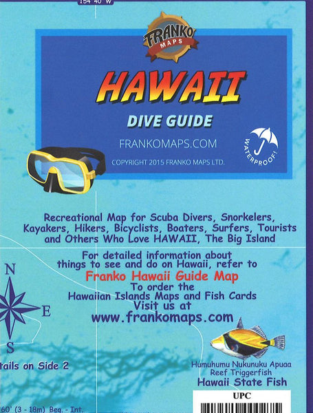 Hawaii Map, Big Island Dive Frankos Maps Ltd.