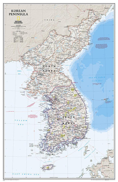 Korean Peninsula Classic [Tubed] National Geographic Maps