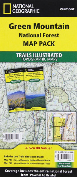 Green Mountains National Forest, Map Pack Bundle National Geographic Maps