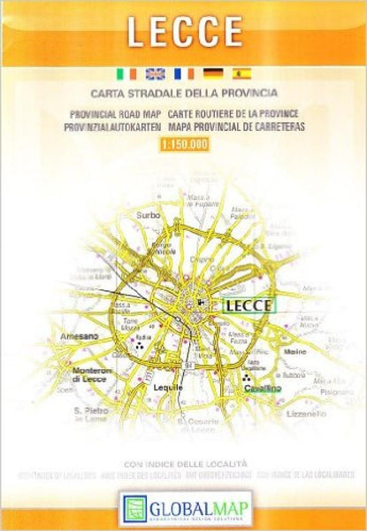 Lecce City Map Litografia Artistica Cartografica