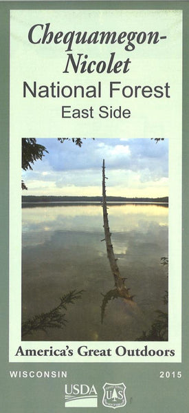Chequamegon Nicolet National Forest - East half map United States Forest Service