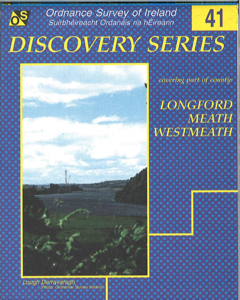 Longford, Meath, Westmeath, Ireland Discovery Series #41 Ordnance Survey (Ireland)