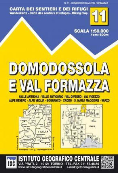 Domodossola e Val Formazza Hiking Map Istituto Geografico Centrale S.R.L.