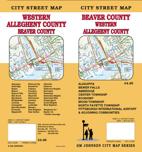 Beaver County : Western Allegheny County : city street map = Western Allegheny County : Beaver County : city street map GM Johnson