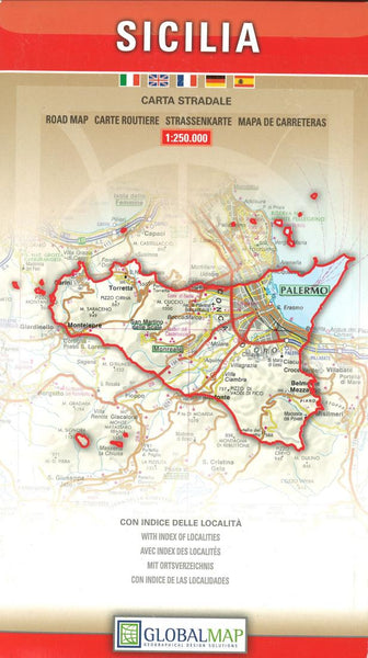 Sicilia : carta stradale Litografia Artistica Cartografica