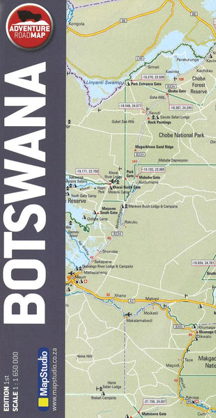 Botswana adventure road map : scale 1: 650 000 Map Studio