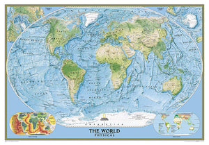 World Physical Enlarged Wall Map - Tubed (69