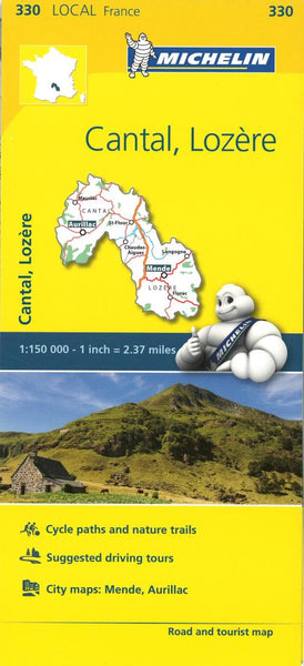 Cantal, Lozère : road and tourist map = Cantal, Lozère : carte routière et touristique Michelin Maps and Guides