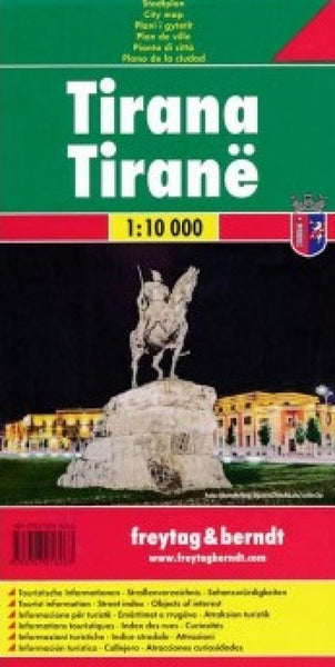 Tirana City Map Freytag & Berndt