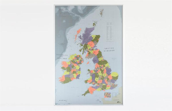 Multicolor British Isles Map - Paper Future Map Company