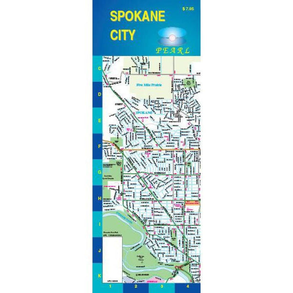 Spokane City : pearl laminated map GM Johnson