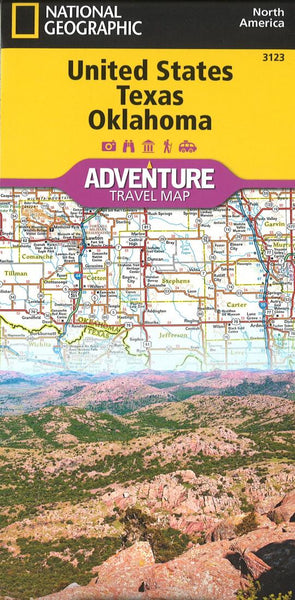 U.S. Texas, Oklahoma Adventure Map National Geographic Maps