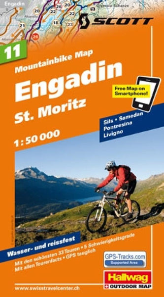 Engadin : St. Moritz : mountainbike map : 11 Hallwag Kummerly Frey AG
