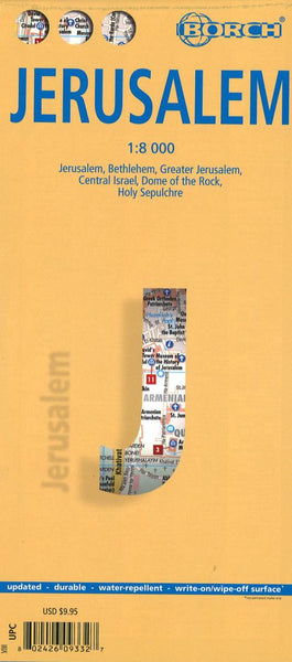 Jerusalem, Israel City Map Borch GmbH.