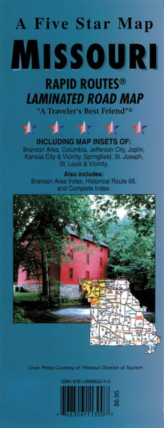 Missouri : Rapid Routes : laminated road map Five Star Maps Inc