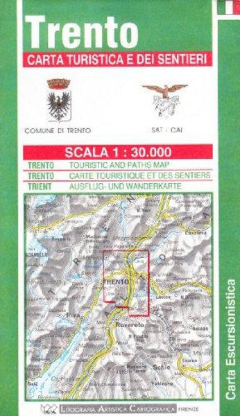 Trento : carta turistica e dei sentieri : scala 1 : 30.000 Litografia Artistica Cartografica