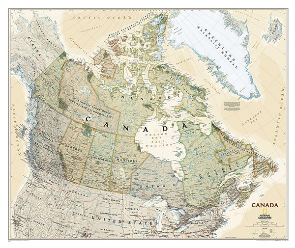 Canada Executive [Laminated] National Geographic Maps