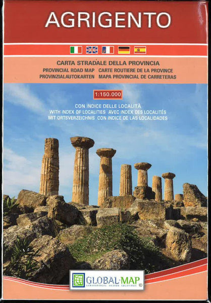 Agrigento Provincial Road Map: Carta Stradale Della Provincia Litografia Artistica Cartografica